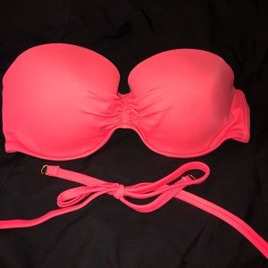 Victorias secret coral bandeau swimsuit top